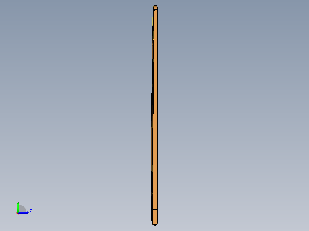 金属外壳铣内腔凹槽编程程序模型左视图