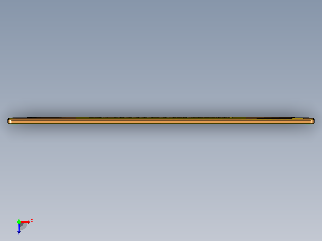 金属外壳铣内腔凹槽编程程序模型俯视图