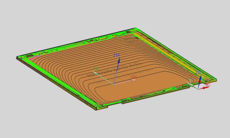 金属外壳铣内腔凹槽编程程序模型