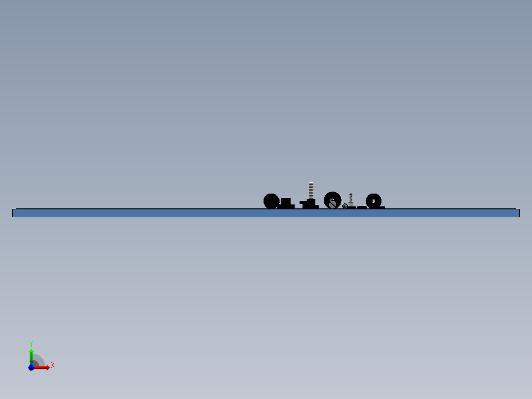 滚花螺钉螺母前视图