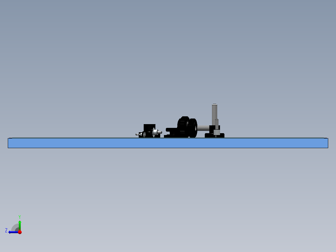 滚花螺钉螺母右视图