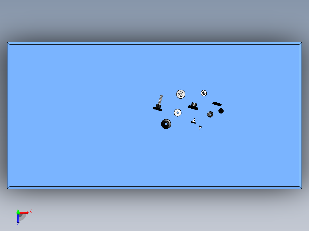 滚花螺钉螺母俯视图