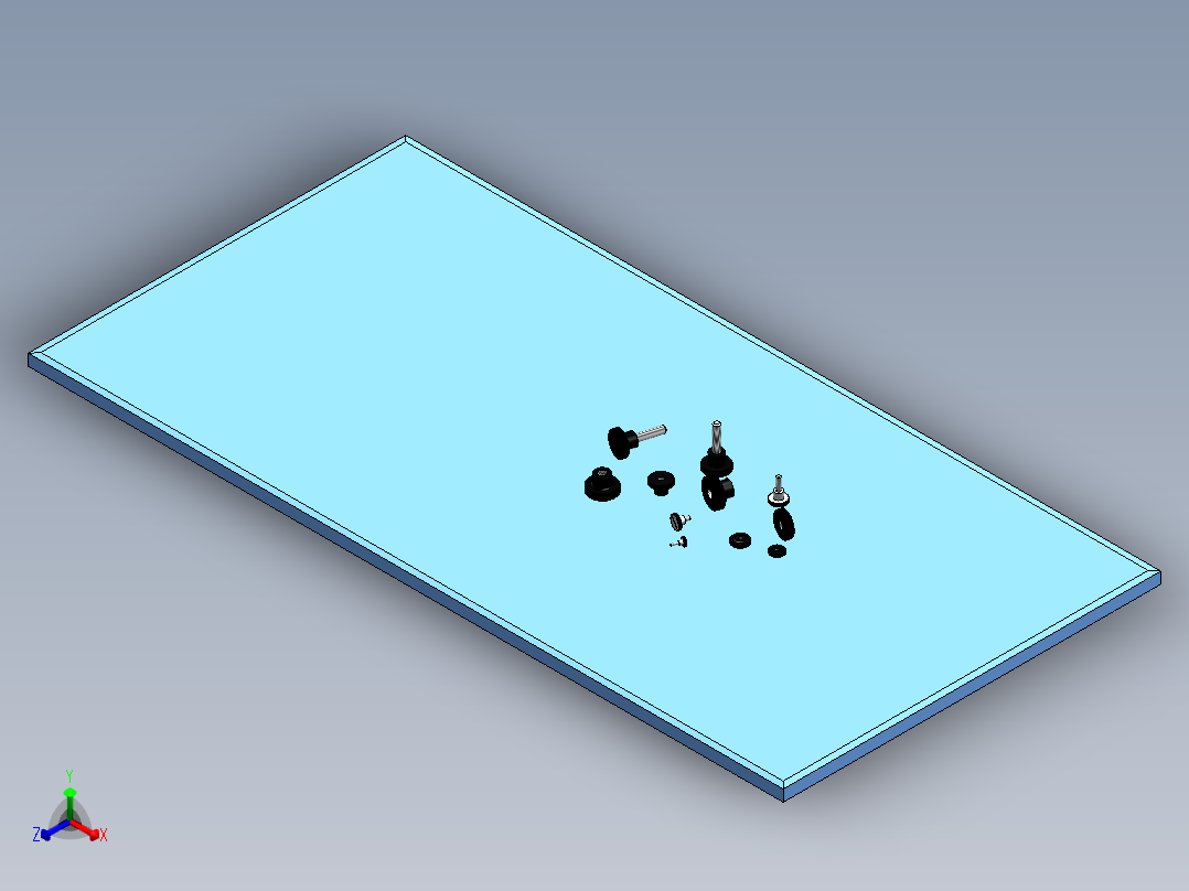 滚花螺钉螺母正等轴测图