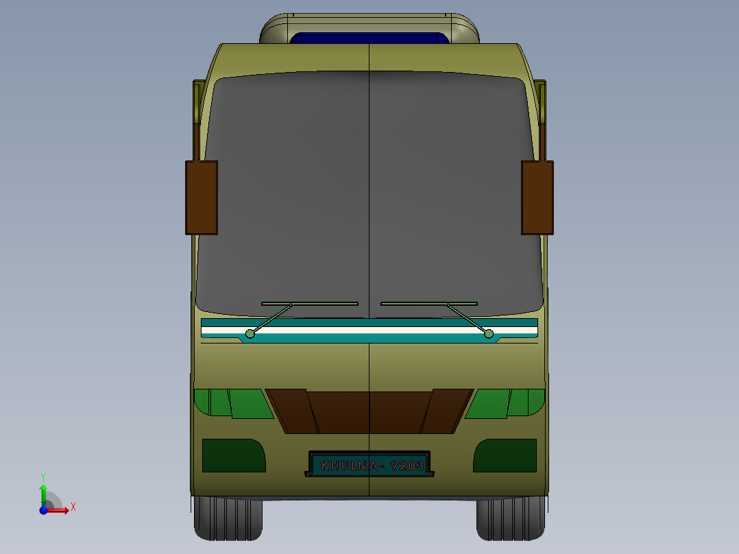客车、公交车、沃尔沃客车前视图
