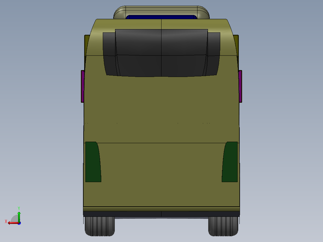 客车、公交车、沃尔沃客车后视图