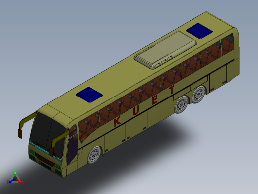 客车、公交车、沃尔沃客车正等轴测缩略图
