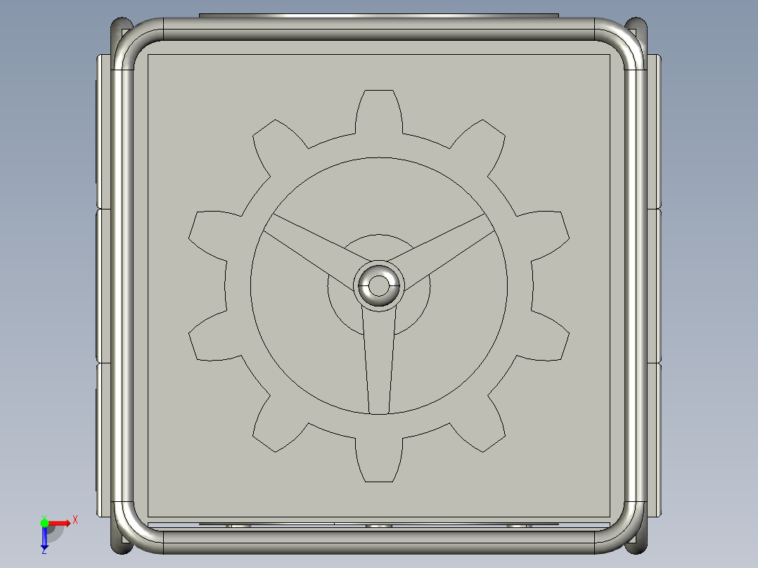 A2004978-蒸汽朋克指南针谜题盒 1俯视图