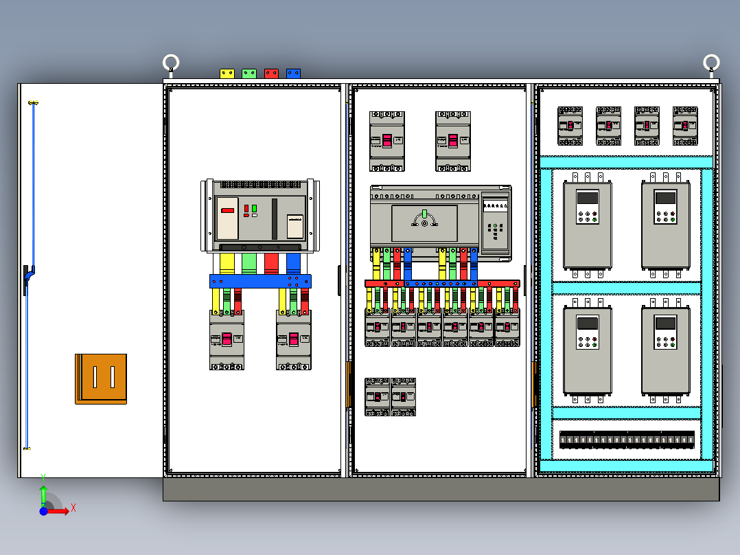 三组组装软启动控制柜 55153前视图