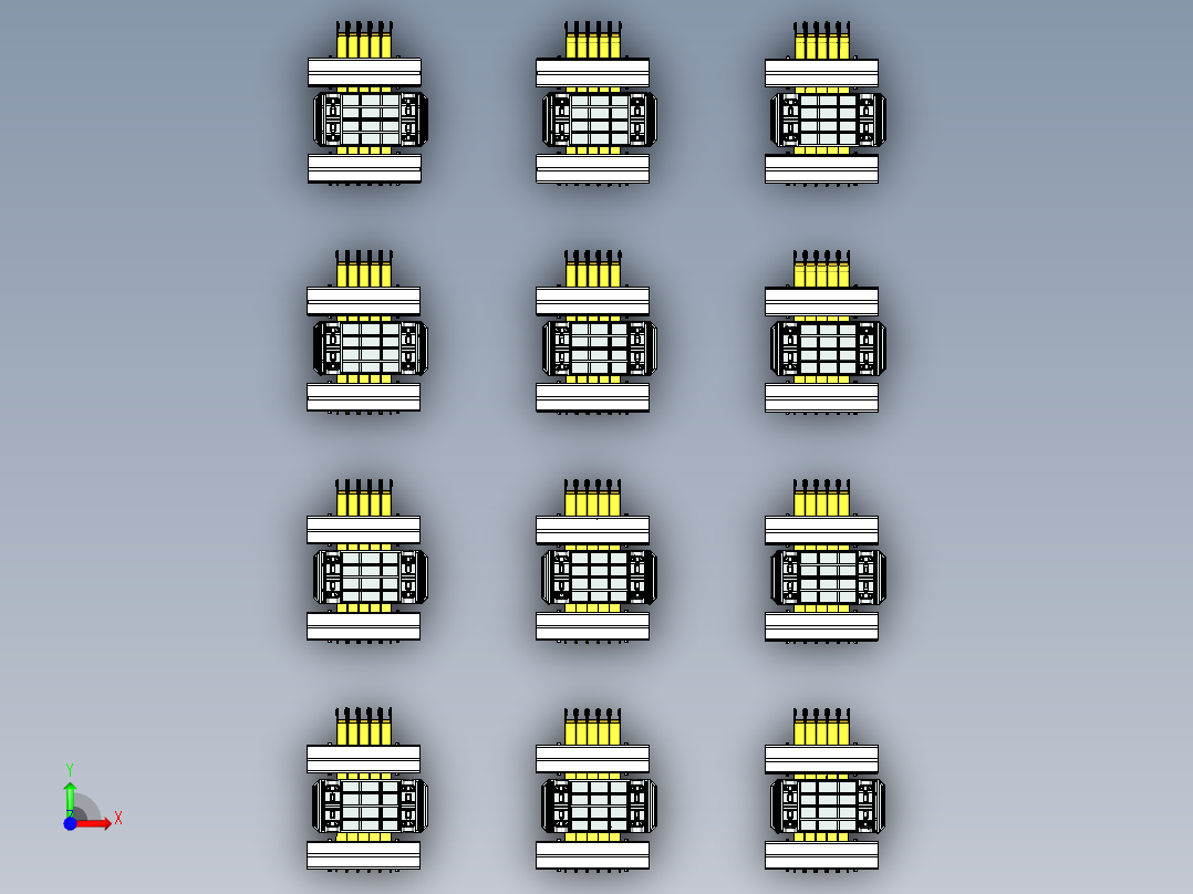升降机构与运输AGV组合模拟前视图