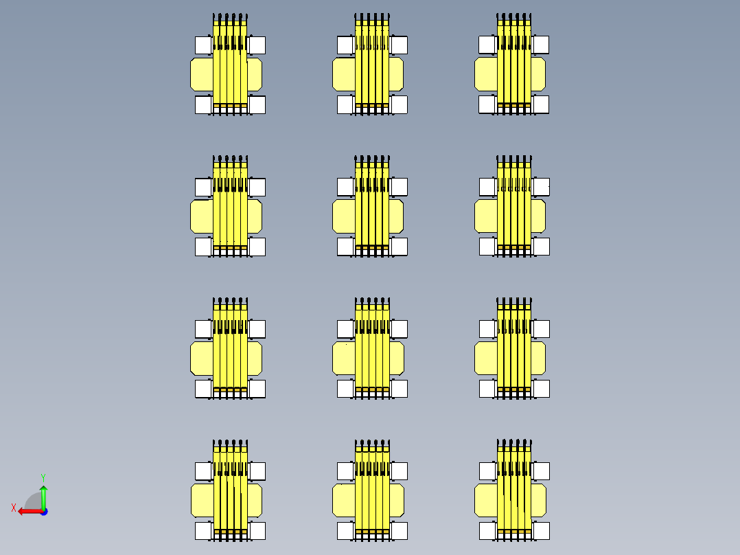 升降机构与运输AGV组合模拟后视图