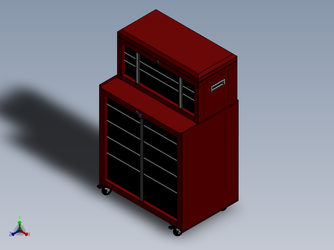 货架、工具箱正等轴测图