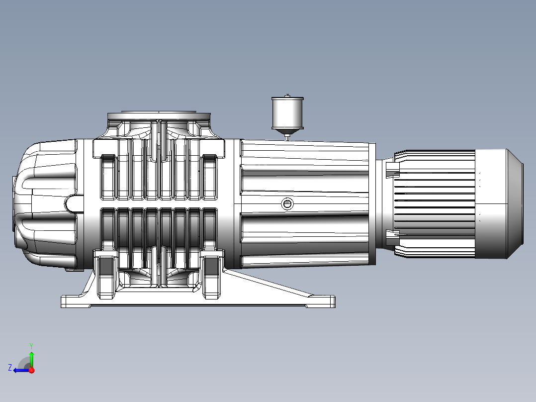 泵、水泵、WAU1001罗茨真空泵(莱宝)右视图