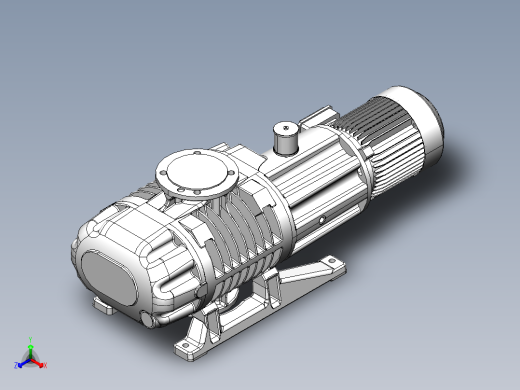 泵、水泵、WAU1001罗茨真空泵(莱宝)正等轴测缩略图