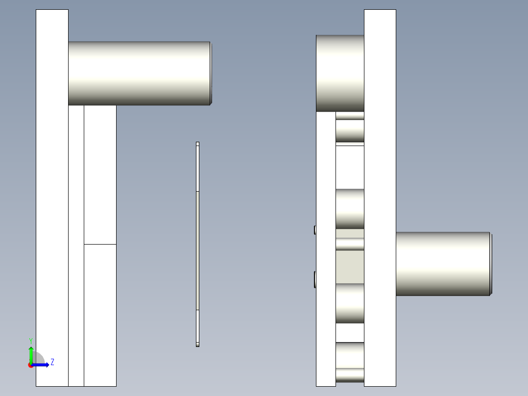 加固板开坯模左视图