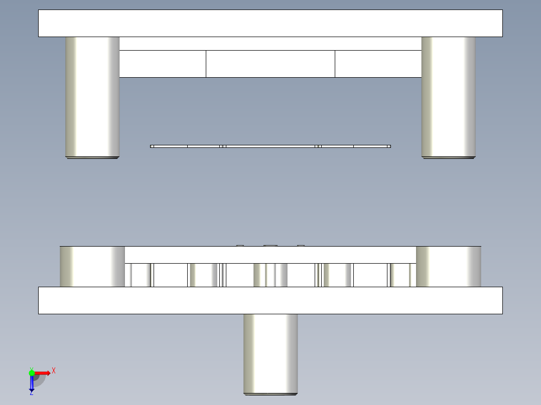 加固板开坯模俯视图
