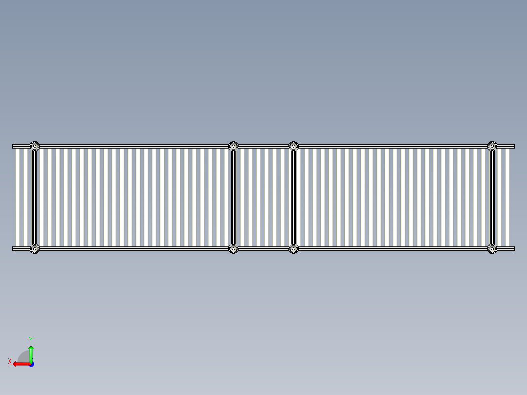 无动力滚筒线后视图