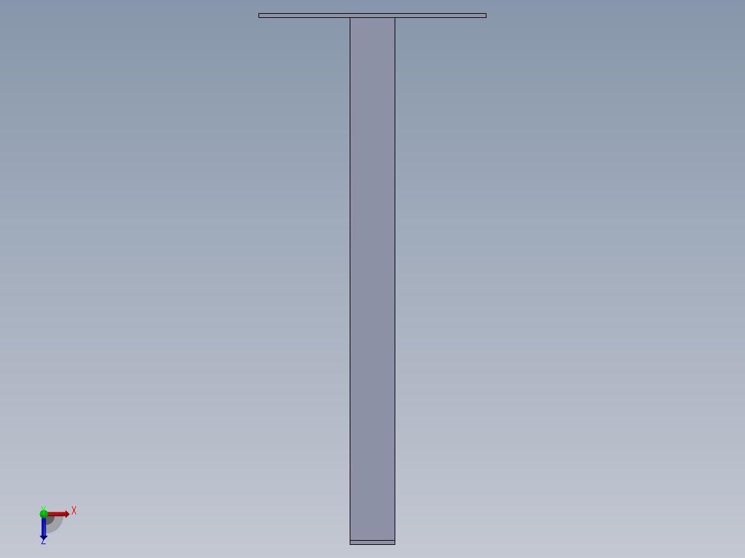 钢制院门模型俯视图