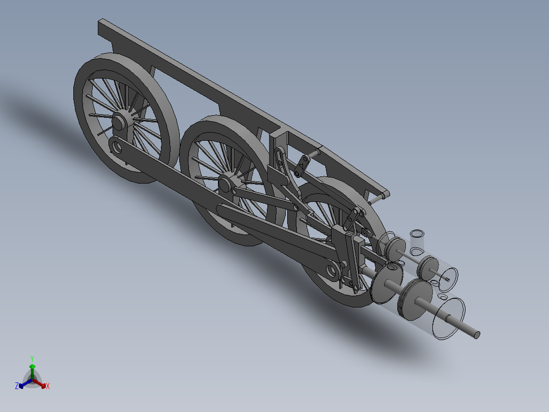 蒸汽机steam-engine-121834-模型格式为 sw正等轴测图