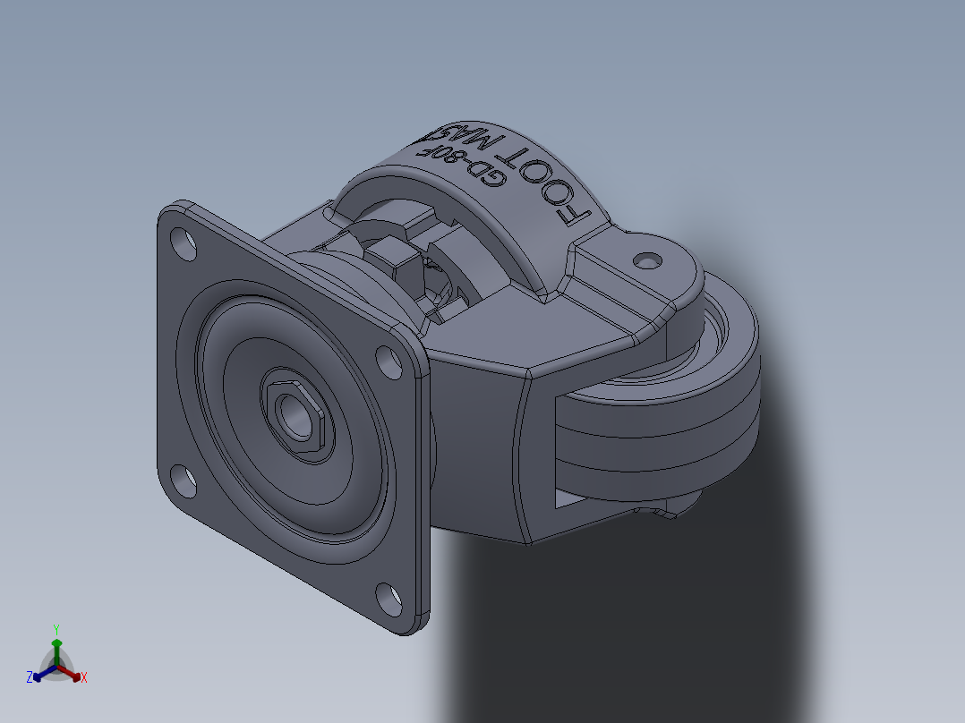 FOOT MESTER-GD-80-F正等轴测图