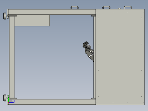 全自动化电脑组装生产线设计-后贴标签机-V1左视缩略图