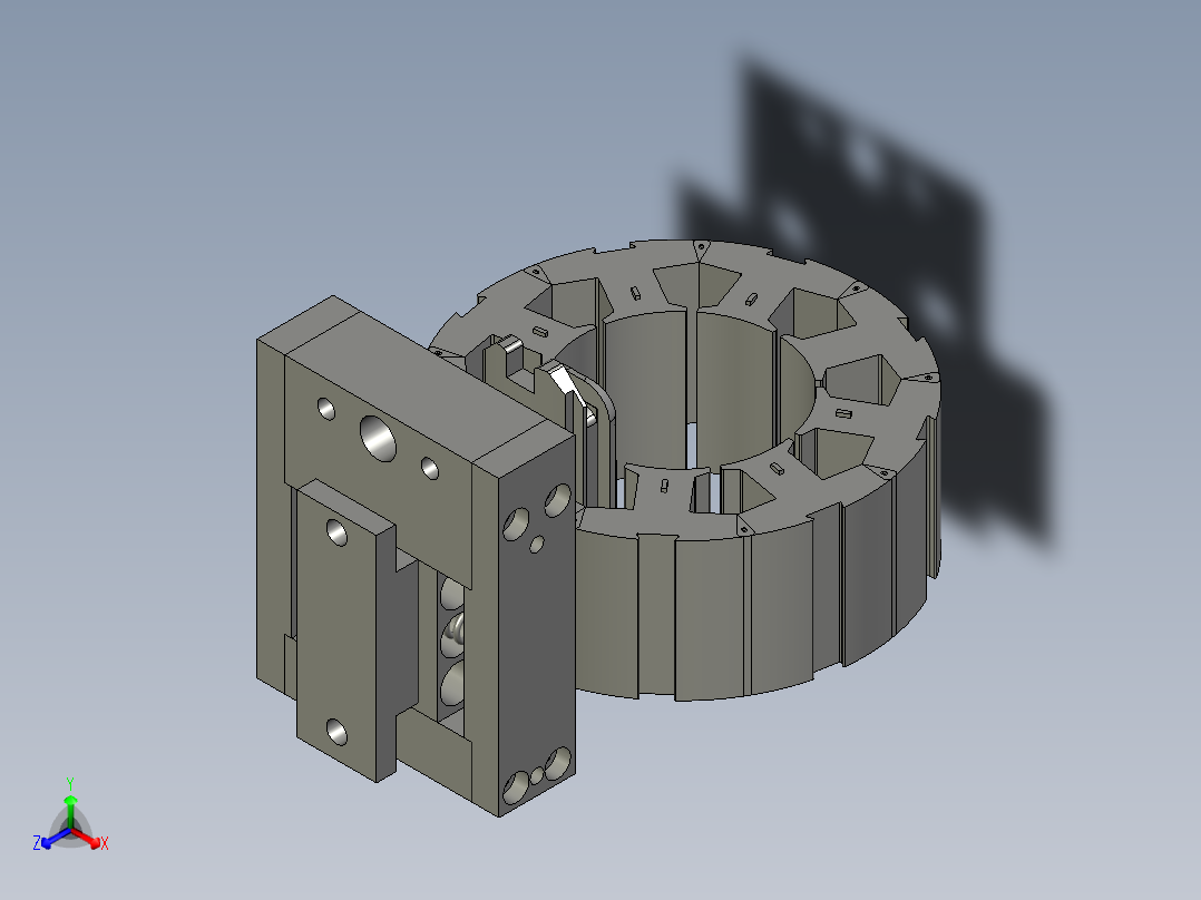 燕尾槽定位主视图