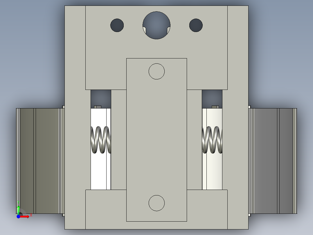 燕尾槽定位前视图