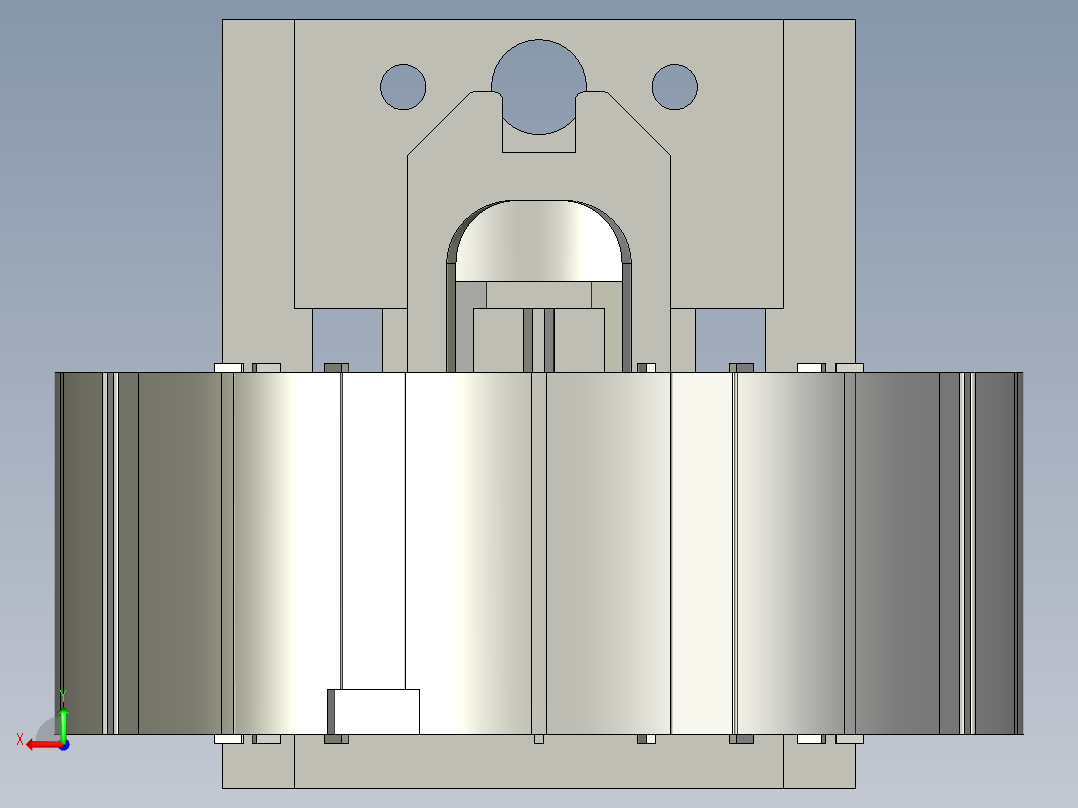 燕尾槽定位后视图