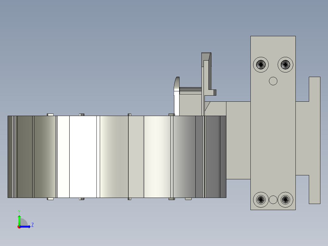 燕尾槽定位左视图