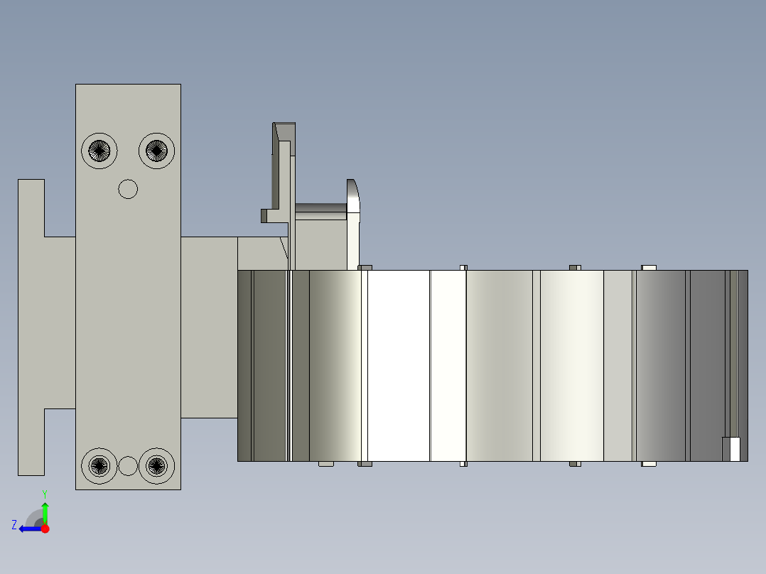 燕尾槽定位右视图