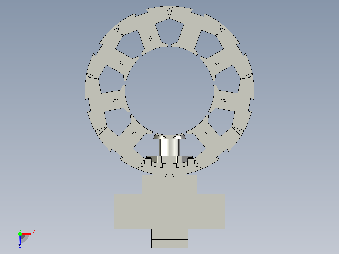 燕尾槽定位俯视图