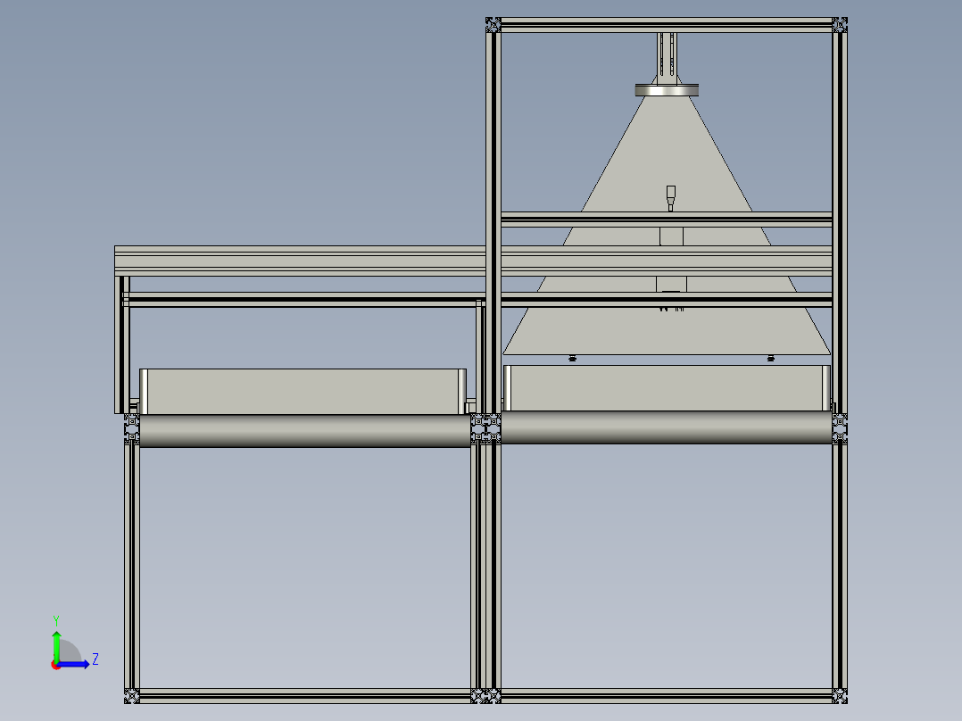 YJZSM-双排上料线体左视图
