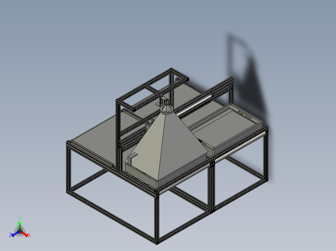 YJZSM-双排上料线体正等轴测图
