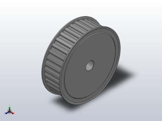 标准型梯形齿同步带轮H型_SHHC-36-150-dc20-A正等轴测缩略图