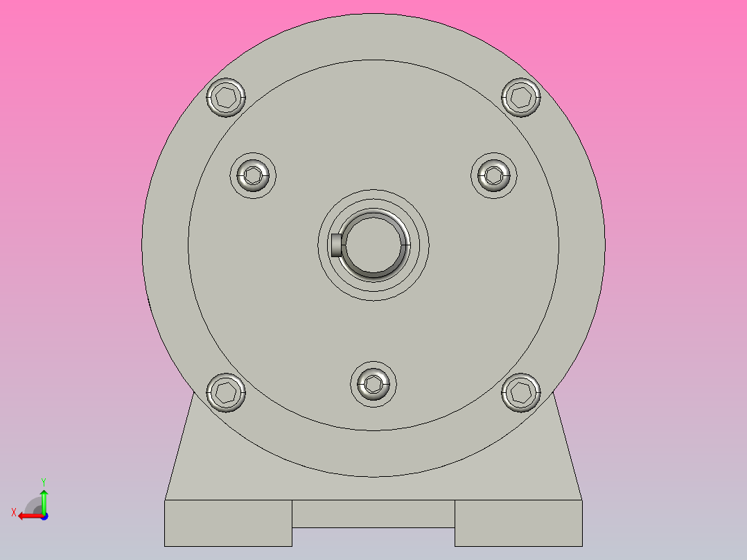 EFUL-T串轴型电磁离合制动器组[EFUL-T-015]后视图