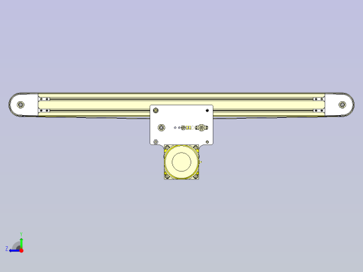 一款铝型材紧凑型皮带输送机3D图纸右视缩略图