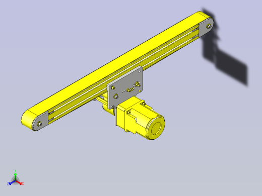 一款铝型材紧凑型皮带输送机3D图纸正等轴测缩略图