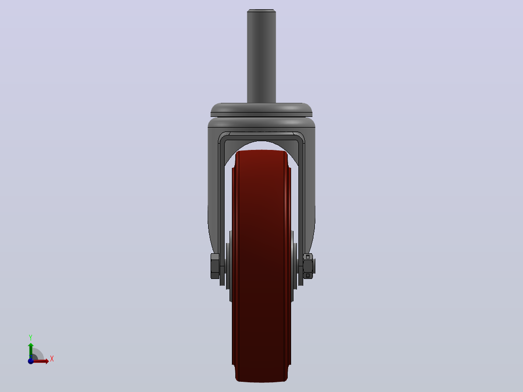 脚轮Colson-3_00614_109 2 1_2 LG X 7_8 SQUARE (MTG31)前视图