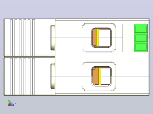 NXU-ⅡG_F 2P电涌保护器三维模型202203左视缩略图