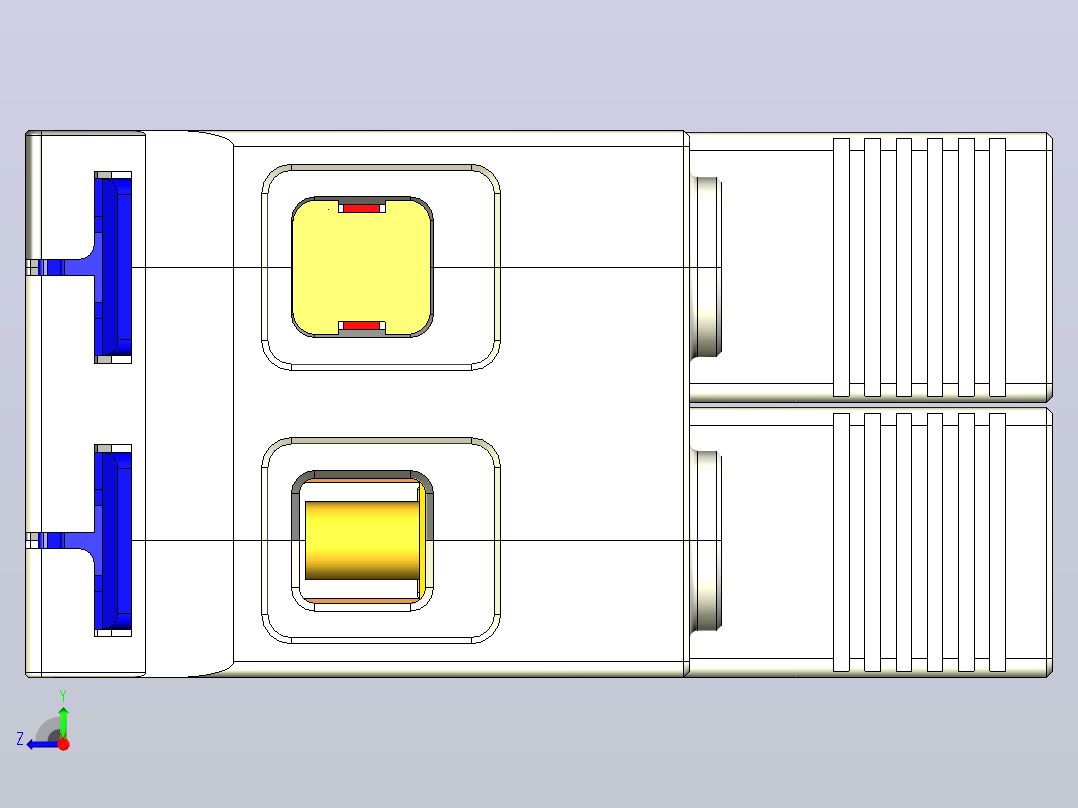 NXU-ⅡG_F 2P电涌保护器三维模型202203右视图