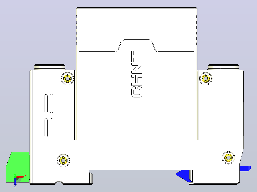 NXU-ⅡG_F 2P电涌保护器三维模型202203俯视图