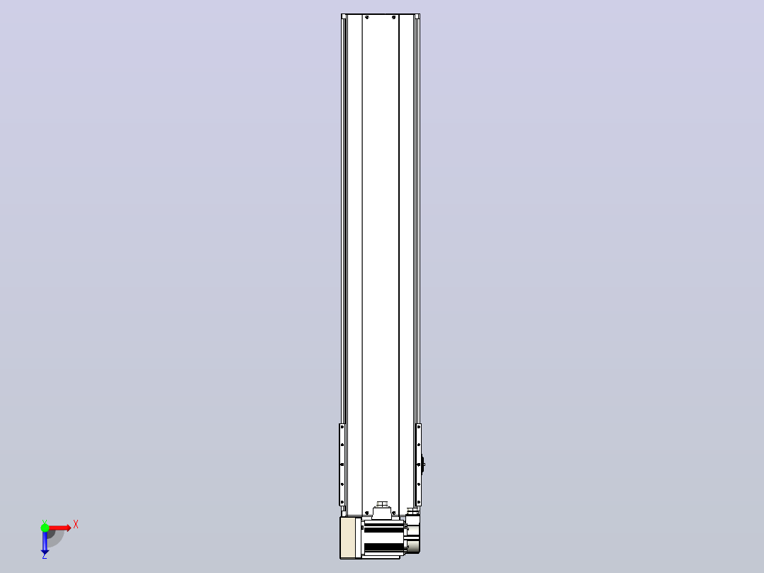皮带直线轴半封闭可选导轨TPA-HNB-220D-176-L1000-LU-Y-P1K-N3俯视图