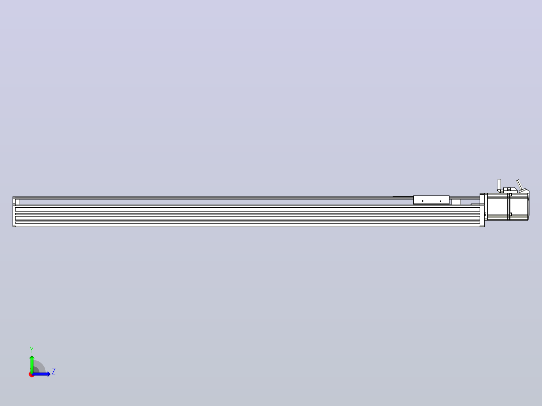 日规模组半封闭丝杆TPA-HNR-85S-1610C-L850-M-Y-P20-N3左视图
