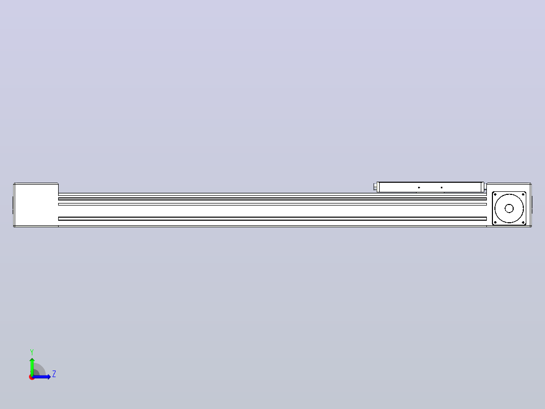 带式直线轴半闭式TPA-ONB-60-140-L550-DL-J60-N3左视图
