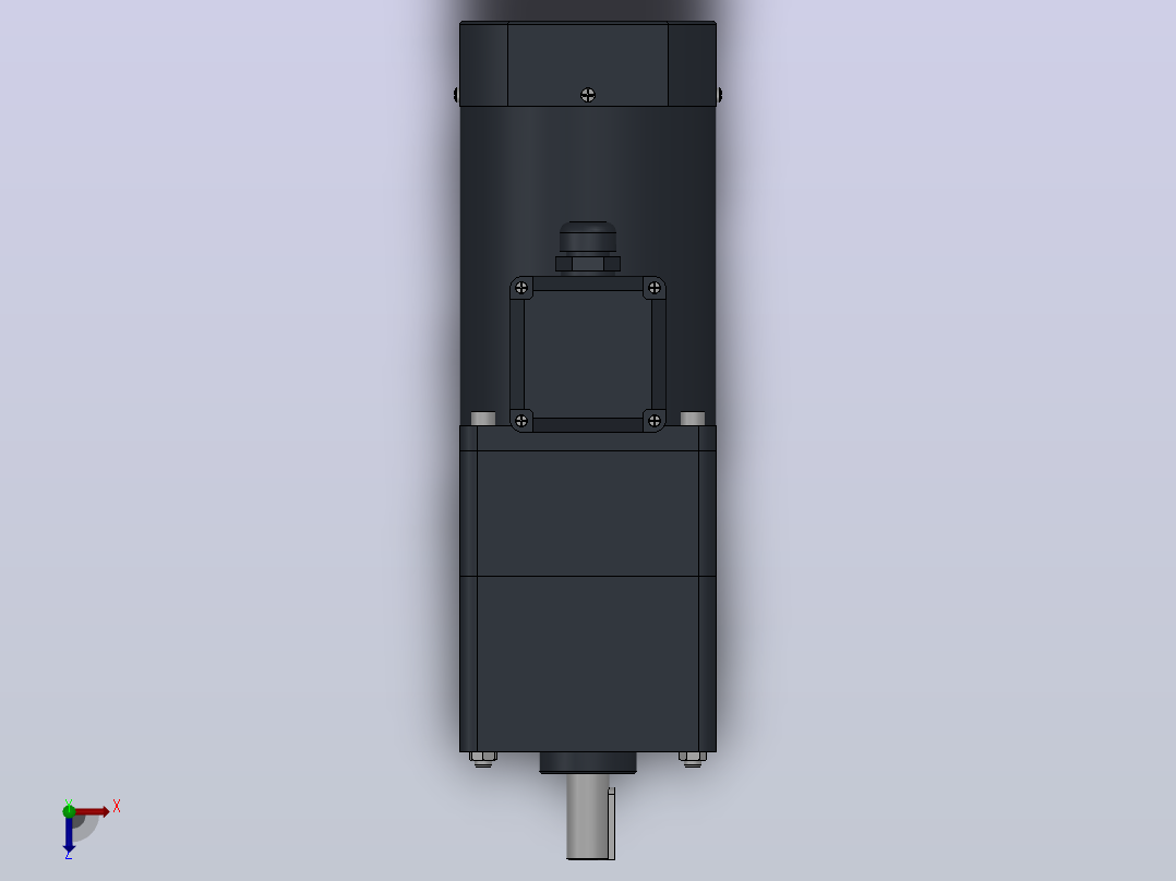 90AC(90W╱120W)微型交流（齿轴）组合型电机[90YT90WGV22H-90GM100HK]俯视图