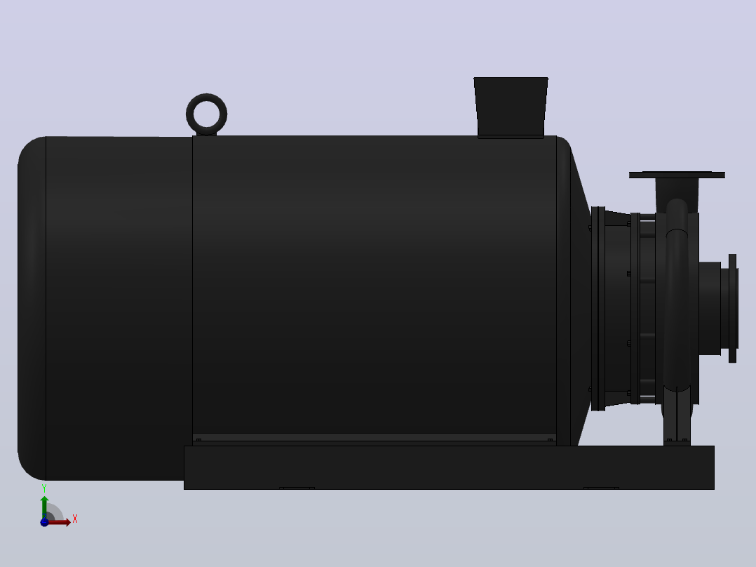 南方泵NIS，NISF泵外形（125-100-315）132kW-2极 (2)前视图
