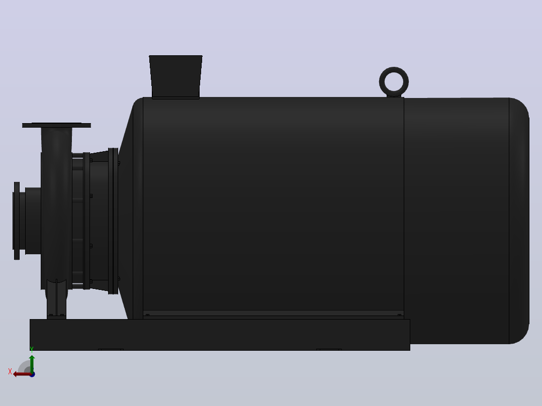 南方泵NIS，NISF泵外形（125-100-315）132kW-2极 (2)后视图