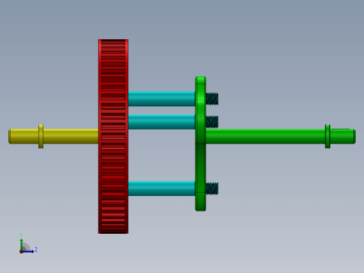 行星齿轮系统案例简易模型3D图纸 Solidworks设计左视缩略图