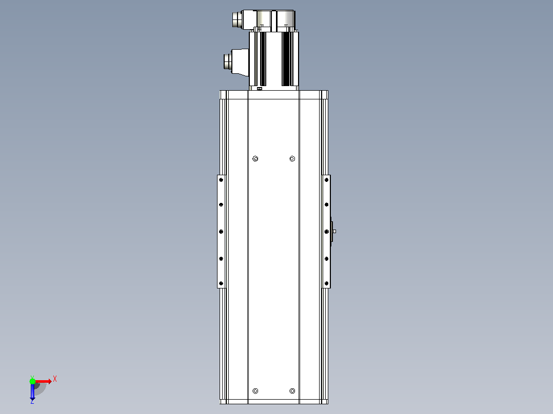 日规模组半封闭丝杆TPA-HNR-220D-3210C-L150-M-Y-P1K-N3俯视图