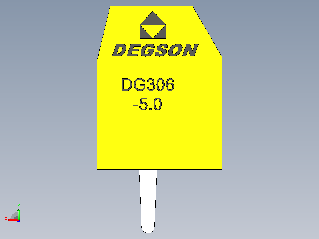 11针DG306 5黄色间距5毫米后视图