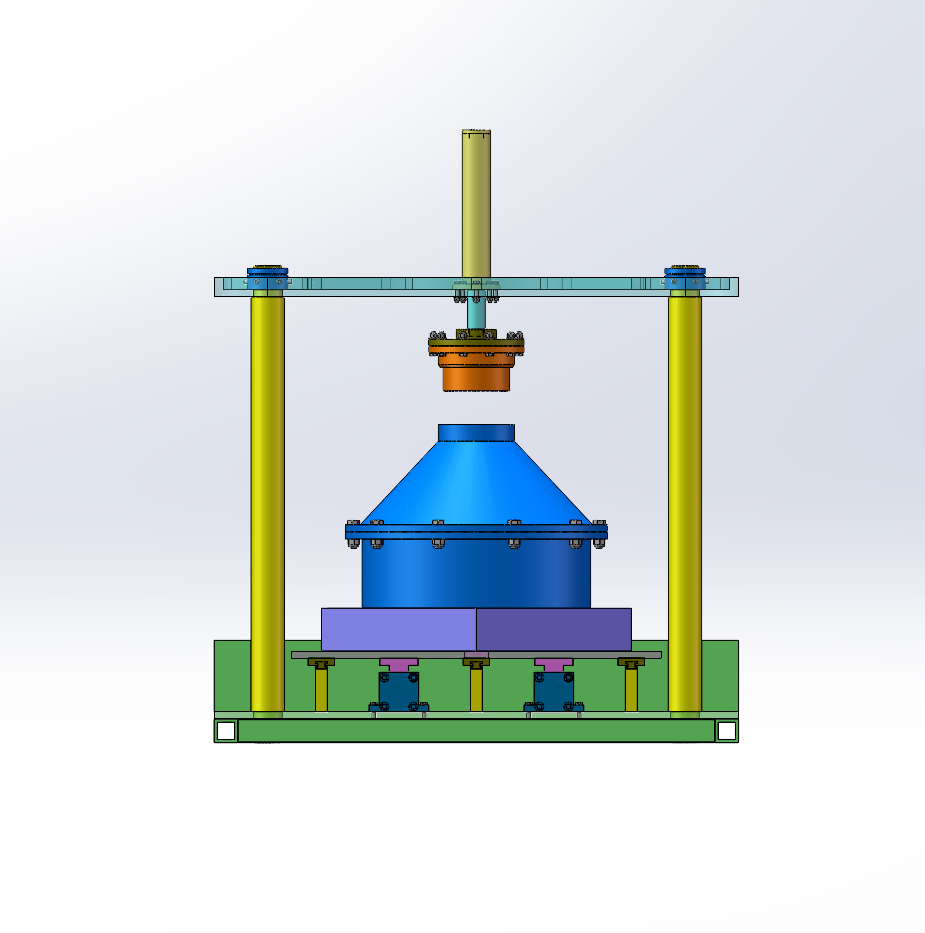 四柱加压工装脱模（0.6KN）（SW+CAD+说明书）